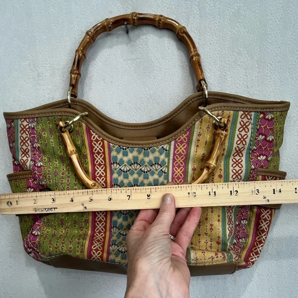 Relic Cane Handle boho Patchwork Colorful Summer Hobo Bag Summer